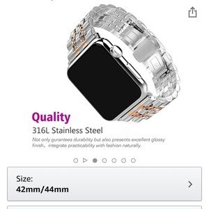 Rose gold/silver Apple Watch band. Never opened.